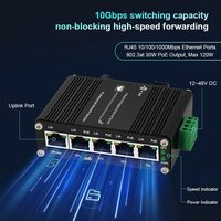 Commutateur PoE industriel, autres ports, commutateur Ethernet PoE Gigabit complet, IP40