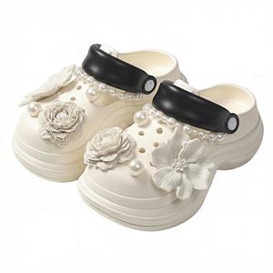 Bottines compensées Mary Jane tendance pour femme, collection été, antidérapantes, imperméables, souples, style décontracté, série de couleurs macaron mignonnes - Product Image 1