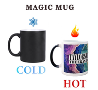 Mug en porcelaine magique changeant de couleur 11oz |   Mug à sublimation personnalisé avec logo photo |   Tasse à café écologique durable sensible à la chaleur