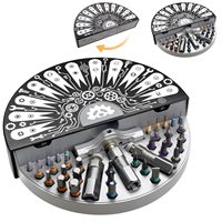 Set Obeng Ratchet, Perangkat Obeng Magnetik Presisi 37-in-1 dengan Mata Obeng Khusus & Gagang Modular Multi-Sudut