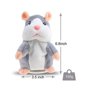 Juguete de peluche de hámster parlante, repite <span class=keywords><strong>lo</strong></span> que dices, juguetes de peluche divertidos, juguetes interactivos de peluche con registro parlante para niños, Aprendizaje Temprano - Product Image 5
