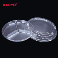 KARYO 251-2-Conteneur en plastique transparent pour viande fraîche et légumes, plateau à emporter pour fruits coupés en dés, boîtes d'emballage alimentaire