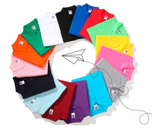 Mode été à la mode 100% coton t-shirt commerce couleur unie brodé personnalisé grande taille à manches courtes décontracté hommes polo - Product Image 2