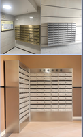 Boîte aux lettres commerciale autoportante en acier inoxydable avec serrure pour appartement résidentiel et usage de bureau