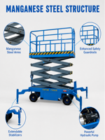 Plateforme élévatrice à ciseaux verticale XUANDE XD-14 de 14 mètres, capacité de 320 kg, plateforme aérienne hydraulique électrique robuste, élévateur mobile pour personnel, acier 2