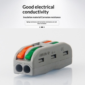 Connecteur de câblage rapide RUNDE 0.08-2.5 mm² 2-2C 2 broches 2 trous en cuivre étamé 600V pour bornes de raccordement rapide de lumières LED - Product Image 3