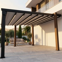 Pergola motorisée en tissu, directement de l'usine, avec structure en aluminium thermolaqué