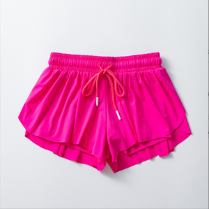 2025 OSY03 Custom Flowy Shorts 2 in 1 Schmetterlings shorts Hot Selling Frauen Workout Biker Laufen Mädchen Yoga Gym Tennis rock - Product Image 5