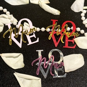 ของตกแต่งเค้กอะคริลิครูปน้ำผึ้งและความหวาน สำหรับวันแม่ อุปกรณ์ตกแต่งสถานที่ - Product Image 3