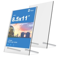 Support d'affichage en acrylique 8,5x11 pouces avec vis – Offre Spéciale