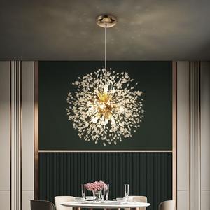 ثريا كريستال على شكل الهندباء البرية بأسلوب نورديك للمنزل وغرفة النوم، إضاءة بتحكم بالمفتاح، تصميم ريفي للغرف ومتاجر الملابس - Product Image 1