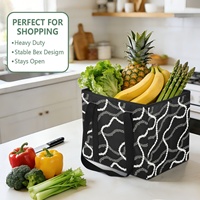 Sac de courses pliable et réutilisable avec motif Hawaïen Pikake Lei, grand format, personnalisable, avec deux poignées