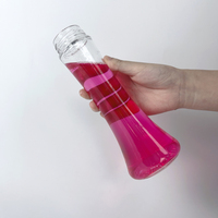 Bouteilles en verre de 500 ml en forme de jupe, hautes et rondes, à large ouverture, pour eau, boissons et jus, vente en gros