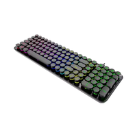 Nouvel arrivage de clavier divisé sans fil 2.4GHz, 86 touches de machine à écrire USB à membrane colorée pour ordinateur et ordinateur portable et bureau
