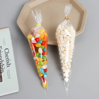 Sachets triangulaires personnalisés anti-humidité à soufflet latéral pour pâtisserie, décoration de gâteaux, glaçage, bonbons et cornets de crème glacée en CPP