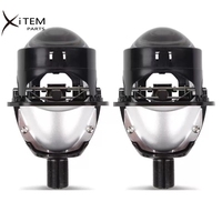 Projecteur Bi-LED Haute Puissance 100W 2,5 Pouces pour Phares Antibrouillard Auto H4 H7 9005 9006 Canbus Feux de Route/Croisement 6000K pour Voiture