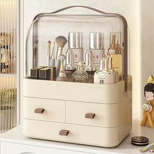 Cosmetic Organizer <b>Box</b> With Drawers Large Capacity Storage For Desktop <b>Makeup</b> Jewelry Plastic High End Design - Product Image 1
