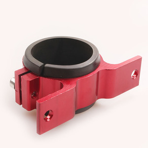 Fuel Pump Mounting <b>Bracket</b> 50mm Red Aluminum Racing Quick Install For Retrofit Upgrade - Product Image 3