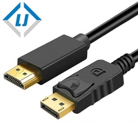 Câble DP Zhongshan LJ 8K 4K avec coque métallique (3 mètres) – Prise en charge 4K 60Hz, haute vitesse, 48 Gbit/s, retour audio