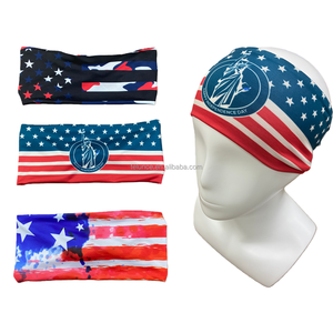 Op maat gemaakte hoofdbanden met vlaggen van de VS, Mexico en het VK.  Aanpasbare, omkeerbare, elastische sport hoofdbanden voor basketbal, voetbal en andere sporten. - Product Image 6