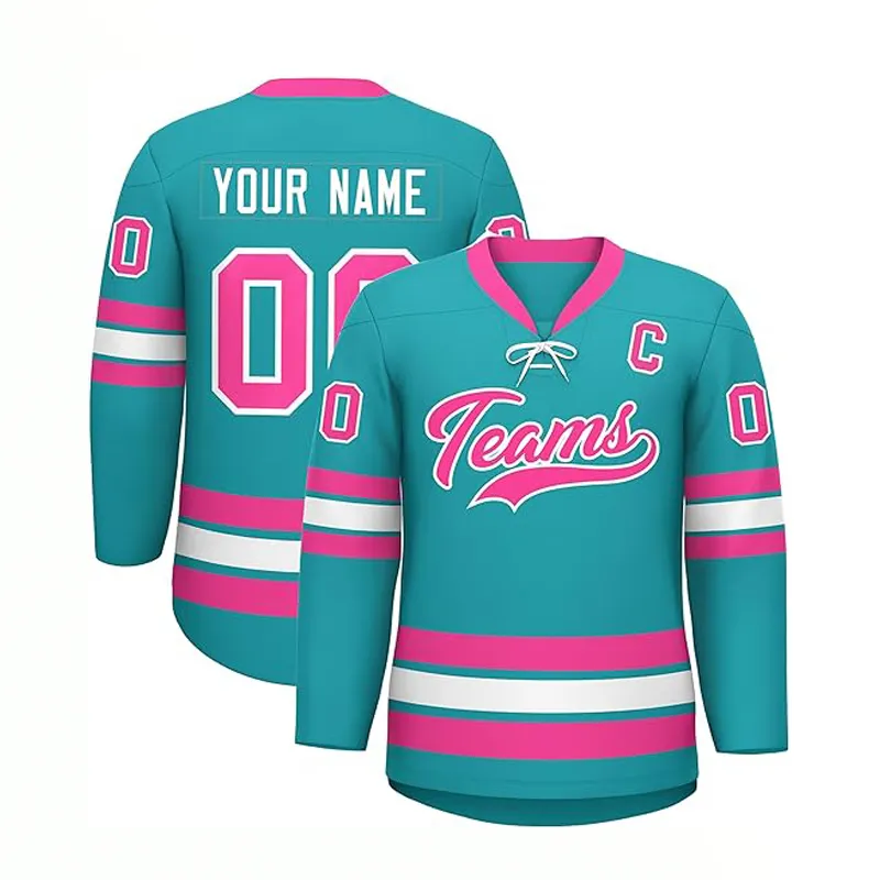 Design Printing Custom Hockey Jerseys Uniform Ice Hockey Wear Set Men Women Training Sublimated Ice Hockey Jersey