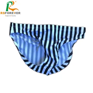 Hot Selling Dye Sublimation Striped Swimwear Men's Swim Briefs Swimsuit Swim Trunk