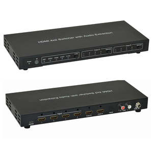 Matrice <span class=keywords><strong>HDMI</strong></span> GC 4x2 Commutateur Répartiteur <span class=keywords><strong>4K</strong></span> 60Hz HDR 4 Entrées 2 Sorties avec Extracteur Audio Optique ARC EDID Scaler pour PS5 PC TV - Product Image 4