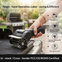Brosse de nettoyage électrique pour barbecue, en PP et acier inoxydable, 2000 mAh, sans fil, rotative, rechargeable, écologique, pour grille de barbecue, portable
