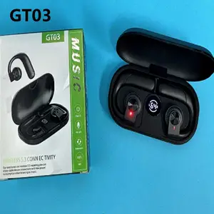 GT03便宜的1pcs掉落无线蓝牙耳机麦克风骨传导噪音消除游戏免提ar耳机