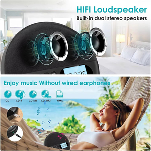 Reproductor de CD portátil al por mayor con transmisor FM y repetición A-B para coche y estudio, receptor de audio BT inalámbrico USB - Product Image 5