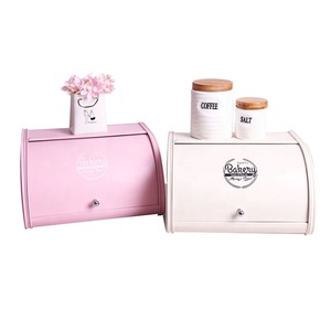 Kitchen Food Organizer Container Box Metal Storage Bread Bin