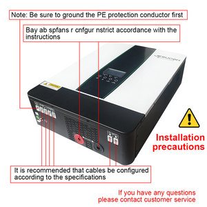 Jesudom Hybrid-<span class=keywords><strong>Solar</strong></span>-Wechselrichter 12V DC 2200VA auf 230V AC Reiner Sinuswellenausgang mit 55-450V MPPT-Solarladeregler - Product Image 3