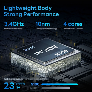 Miễn phí vận chuyển 15.6 "+ 7" Intel N100 16GB 32GB RAM SSD 256GB 512GB 1TB Thương hiệu Mới Màn hình kép kinh doanh máy tính xách tay máy tính xách tay - Product Image 5