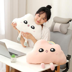 Almohada refrescante en forma de nube, de felpa de seda helada blanca con diseño de estrella, para soporte en siestas de escritorio - Product Image 2