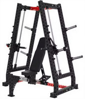 Tour de musculation multifonction professionnelle en acier, équipement de fitness à charge libre, système double puissance, banc incliné pour exercices supérieurs, épaules et bras