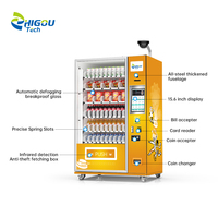Distributeur automatique Zhigou 15,6 pouces à 60 voies, best-seller, spirale, snacks, boissons, intelligent, commercial, en acier inoxydable, écran tactile