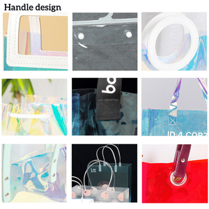 Bolsa de Mano Transparente Personalizada con Logotipo Propio, Bolsa de Mano Holográfica de PVC Transparente para Mujer, Bolsa de Mano de TPU Láser para Vacaciones en la Playa, <span class=keywords><strong>Piscina</strong></span> y Viajes - Product Image 4