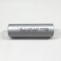 Batterie Reliance RS50 INR21700 5000 mAh, débit de décharge 70A, lithium-ion 3,6 V, cellule cylindrique 21700, batterie rechargeable