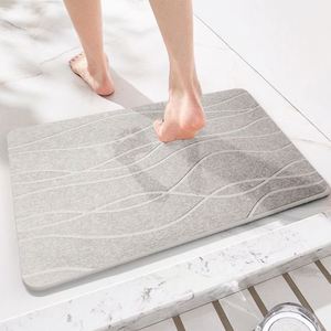 Tapis de bain antidérapant en diatomite, séchage rapide, doux, absorbant, pour la maison, l'entrée de la baignoire - Product Image 1