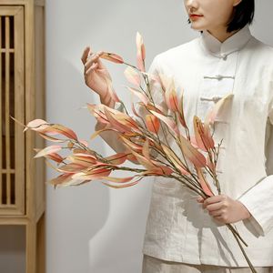 Fleur artificielle CallaFloral en forme de feuille de saule, rose pêche YC1066, accessoire de décoration pour mariage et maison - Product Image 1