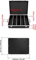 Boîte de rangement pour pièces de monnaie en aluminium réutilisable avec fermeture à clé, 5 compartiments pour pièces de monnaie classées PCGS, cartes à collectionner - Étui de présentation durable