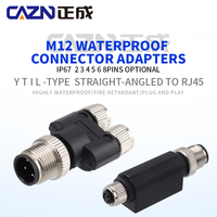 Adaptador M12 convertidor de conector hembra a hembra tipo L 1.5A 2A 4A