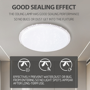 Forma rotonda bianco/3 colori LED plafoniera nuova moderna per sala interna AC220V 30 W/40W/60W/72W/96W 270mm/370mm/470mm PC 30 bianco - Product Image 2