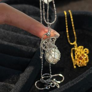 Collar de Plata de Ley S925 con Colgante de Moneda, Estilo Vintage de Lujo, Brillante, Moderno y Sencillo, Collar de Libro Rojo - Product Image 5