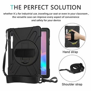 Cassa resistente della compressa per la linguetta <span class=keywords><strong>S6</strong></span> a 10.5 pollici T860/T865/T867 della galassia di Samsung con la copertura antiurto della spalla + della tracolla della mano - Product Image 3