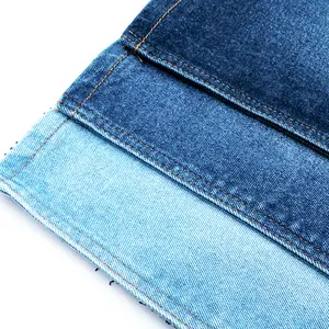9.4oz căng cao denim vải desizing mềm handfeeling Jeans vải với sợi dây nhuộm sợi