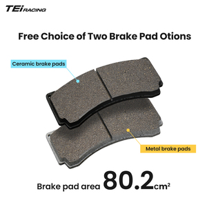 Kit de freinage haute <span class=keywords><strong>performance</strong></span> TEI P60EV <span class=keywords><strong>6</strong></span> pistons, rotor 378x32MM pour <span class=keywords><strong>GOLF</strong></span> 7 MK7 MK7GTI MK7R 2012-2021 - Product Image 5