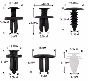 100 Stück Auto Kunststoff Auto Push Retainer Tür verkleidung Verkleidung clips & Karosserie befestigungen Sortiment Kotflügel Niet Stoßstange Kit Set - Product Image 2