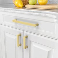 Poignée de meuble en laiton massif, barre en T, pour tiroir de cuisine, quincaillerie moderne dorée, pour armoire, commode, placard, luxe, longue