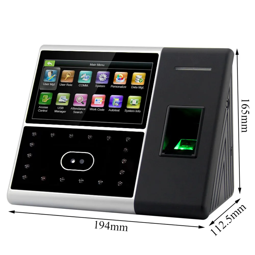 IFace302 Sistem Absensi Wajah Biometrik USB Pembaca Sidik Jari Jam Waktu Mesin Kontrol Akses Karyawan Elektronik